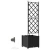 vidaXL Garden Planter Black 40 x 40 x 142 cm Steel