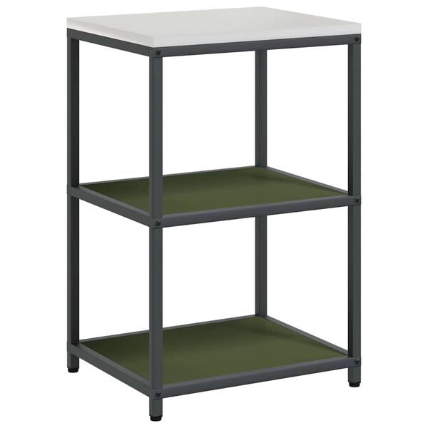 vidaXL Kitchen Storage with Shelf Olive Green 60 x 50 x 92 cm Steel