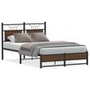 vidaXL Bed Frame without Mattress Brown Oak 120x190 cm Small Double Engineered Wood