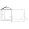 vidaXL Outdoor Dog Kennel with Roof Silver 4x4x2.5 m Galvanised Steel