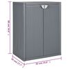 vidaXL Garden Storage Cabinet Grey 65x45x88 cm PP Rattan