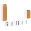 vidaXL TV Cabinet Set Wall-mounted 3 pcs White Engineered Wood