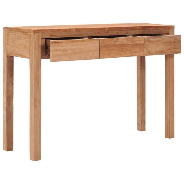 vidaXL Console Table 110x35x75 cm Solid Teak Wood
