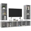 vidaXL | Wall TV Cabinet | Wall-mounted 4 pcs 37 x 37 x 107.5 cm