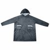 vidaXL Blanket Hoodie Navy Blue S Fleece and Flannel