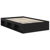 vidaXL Bed Frame with Headboard Black 120 x 200 cm Solid Pine Wood
