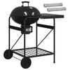 vidaXL Charcoal Grill with Smoker Tubes 91 x 71 x 107 cm Steel Black