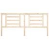 vidaXL Bed Headboard 206x4x100 cm Solid Wood Pine