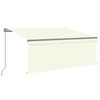 vidaXL Manual Retractable Awning with Blind 3x2.5m Cream