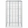 vidaXL Gabion Raised Bed Silver 50 x 50 x 80 cm Galvanised Steel