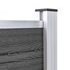 vidaXL Fence Panel Set WPC 526x105 cm Black