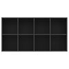 vidaXL Book Cabinet/Sideboard Black 66x30x130 cm Engineered Wood