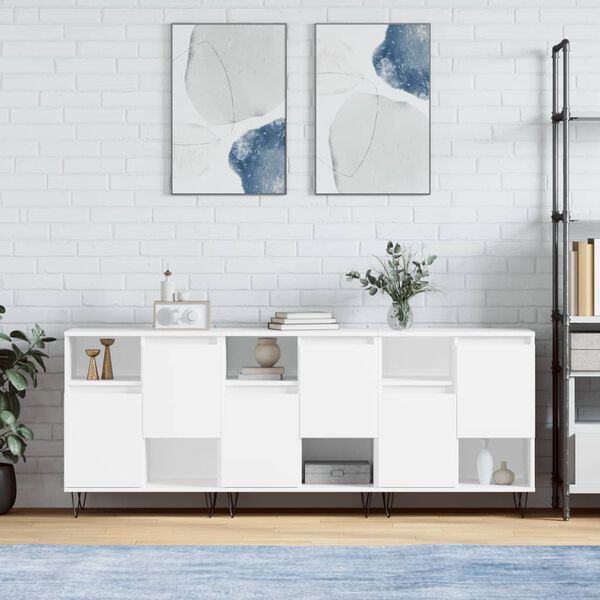 vidaXL Sideboards 3 pcs White Engineered Wood