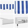 vidaXL Retractable Awning Blue and White 450 x 300 cm Fabric and Metal