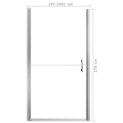 vidaXL Shower Door Frost Tempered Glass 100x178 cm