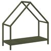 vidaXL Firewood Rack Olive Green 60x25x60 cm Cold-rolled steel