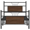 vidaXL Bed Frame without Mattress Brown Oak 75x190 cm Small Single Engineered Wood
