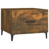 vidaXL Coffee Table with Metal Legs Smoked Oak 50x50x40 cm