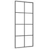 vidaXL Sliding Door Black 90x205 cm ESG Glass and Aluminium