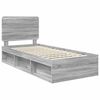 vidaXL Bed Frame Grey Sonoma 90 x 190 cm Solid Pine Wood