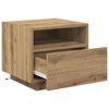 vidaXL Bedside Cabinet with Drawer 2 pcs Artisan Oak 40 x 39 x 37 cm