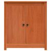 vidaXL Sideboard Wax Brown 70 x 35 x 80 cm Solid Pine Wood