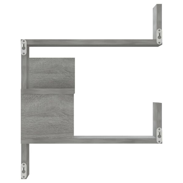 vidaXL Wall Corner Shelf Grey Sonoma 40x40x50 cm Engineered Wood