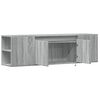 vidaXL TV Wall Cabinet with LED Lights Grey Sonoma 135x31x39.5 cm
