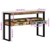 vidaXL Console Table Multicolour 120 x 33 x 75 cm Solid Reclaim Wood