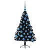 vidaXL Artificial Pre-lit Christmas Tree Black 120 cm PVC