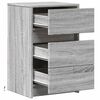 vidaXL Bedside Cabinet with LED Lights Grey Sonoma Engineered Wood