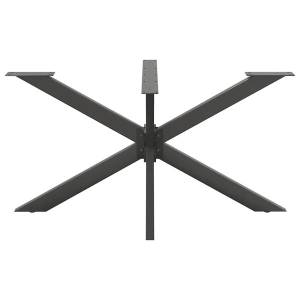 vidaXL Dining Table Leg Spider Shape Anthracite 150x78x(72-73) cm Steel