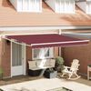 vidaXL Automatic Retractable Awning Burgundy 400x300 cm