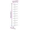 vidaXL Wall-mounted Wine Rack for 10 Bottles Gold Metal