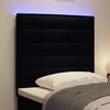 vidaXL LED Headboard with LED Strip Lights Black 100 cm Polyester
