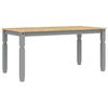 vidaXL Dining Table Corona Grey 160x80x75 cm Solid Wood Pine