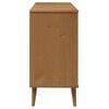 vidaXL Drawer Cabinet MOLDE Brown 113x40x80 cm Solid Wood Pine