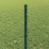 vidaXL Fence with Post Green 0.6 x 50 m Steel and PVC