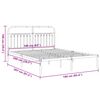 vidaXL Metal Bed Frame without Mattress with Headboard Black 160x200cm