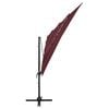 vidaXL 4-Tier Garden Parasol with Aluminium Pole Bordeaux Red 250x250 cm