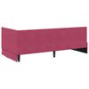 vidaXL Corner Bed Frame with Headboard Wine Red 90 cm x 200 cm Velvet