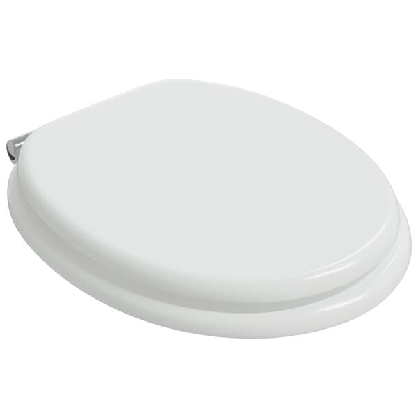 vidaXL Toilet Seat 2 pcs White 44 x 38 cm MDF board