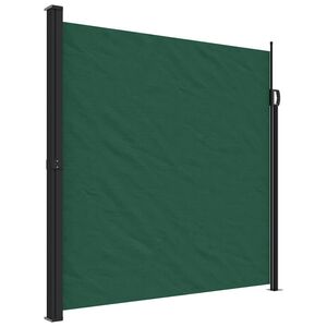 vidaXL Retractable Side Awning Dark Green 200x600 cm