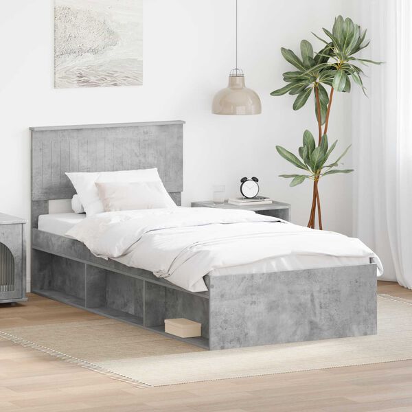 vidaXL Bed Frame with Headboard Concerte 90 x 200 cm Solid Pine Wood