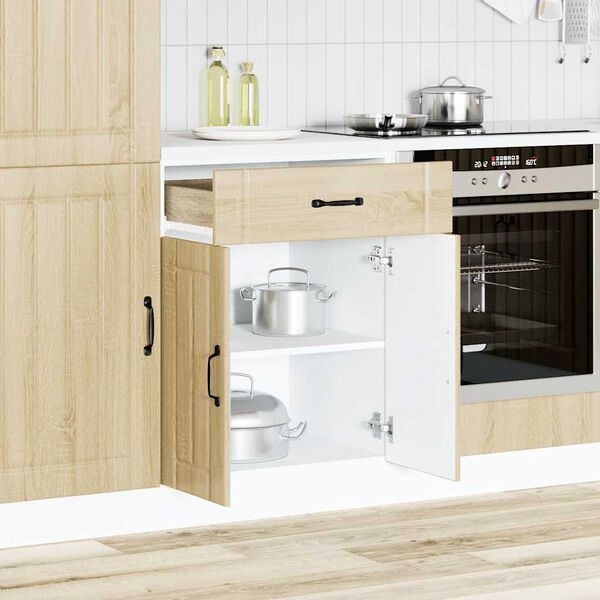vidaXL Kitchen Base Cabinet Lucca Sonoma Oak Engineered Wood