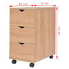 vidaXL Drawer Unit 33x45x60 cm Oak