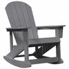 vidaXL Adirondack Rocking Chairs 2 pcs Light Grey HDPE