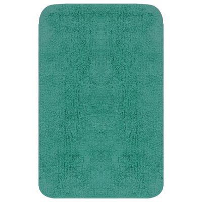 vidaXL Bathroom Mat Set 3 Pieces Fabric Turquoise