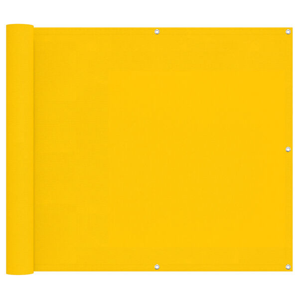 vidaXL Balcony Screen Yellow 90 x 200 cm PU coated oxford alu