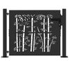 vidaXL Garden Gate 110 x 105 cm Powder-Coated Steel Black Lockable